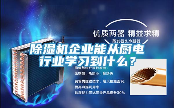 除濕機企業(yè)能從廚電行業(yè)學習到什么？