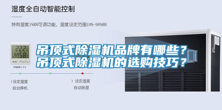 吊頂式除濕機品牌有哪些？吊頂式除濕機的選購技巧？