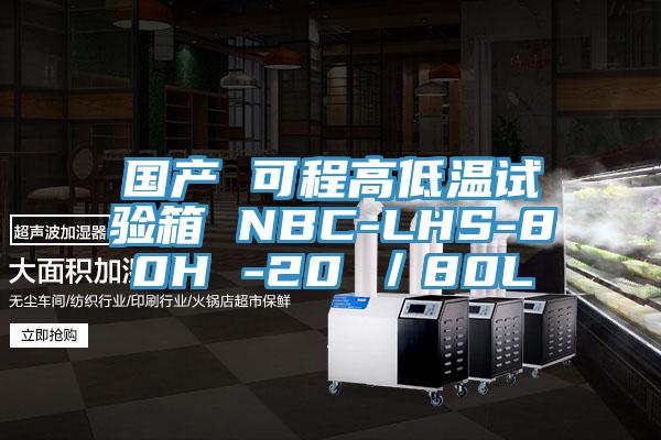 國產(chǎn) 可程高低溫試驗(yàn)箱 NBC-LHS-80H -20℃／80L