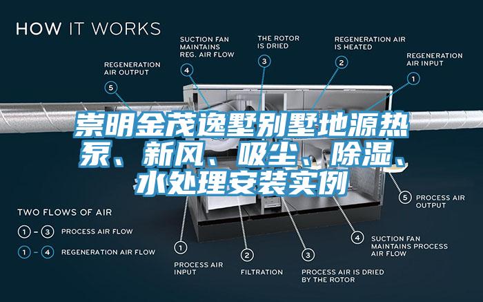 崇明金茂逸墅別墅地源熱泵、新風(fēng)、吸塵、除濕、水處理安裝實例