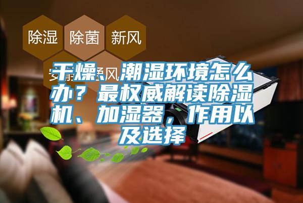 干燥、潮濕環(huán)境怎么辦？最權威解讀除濕機、加濕器，作用以及選擇