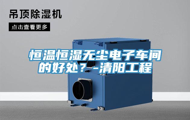 恒溫恒濕無塵電子車間的好處？-清陽工程