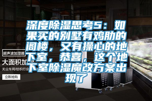 深度除濕思考5：如果買的別墅有雞肋的閣樓，又有操心的地下室，恭喜，這個(gè)地下室除濕魔改方案出現(xiàn)了