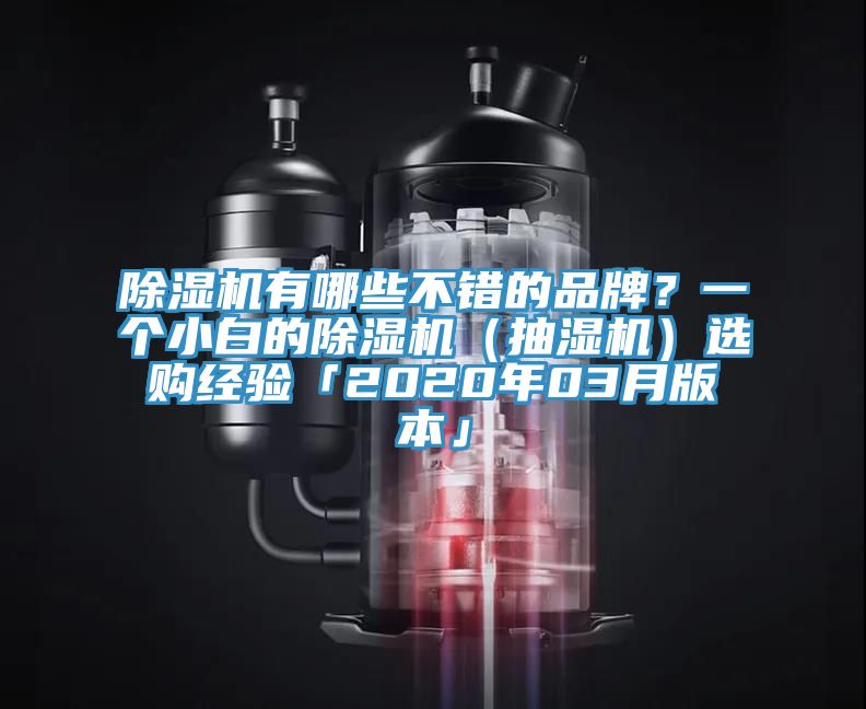 除濕機有哪些不錯的品牌？一個小白的除濕機（抽濕機）選購經(jīng)驗「2020年03月版本」